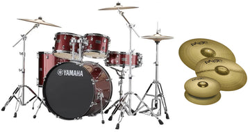 Rydeen 22 Bordeauxrode glitter + HW680W + Paiste 101