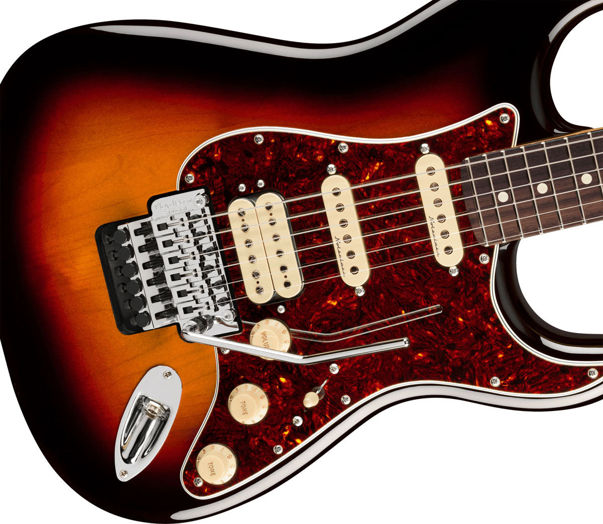 Stratocaster Player II Modified HSS Floyd Rose RW Sunburst met 3 tinten