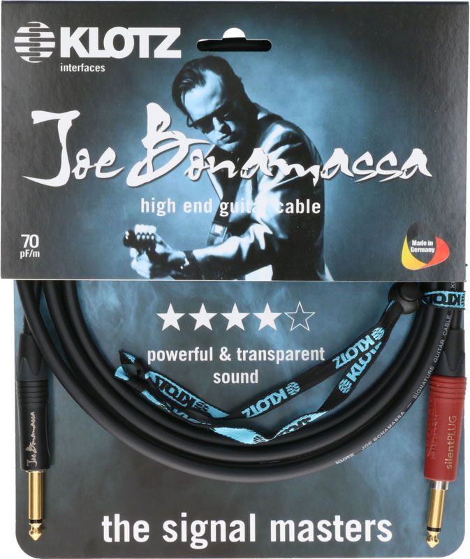 Klotz JOE BONAMASSA GUITAR 9M,JACK 2P - SILENT PLUG,NEUTRIK