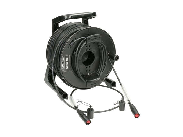 CP5EE1YW50 50M CAT5E PVC BLACK WITH 2 X EHTERCON REELS