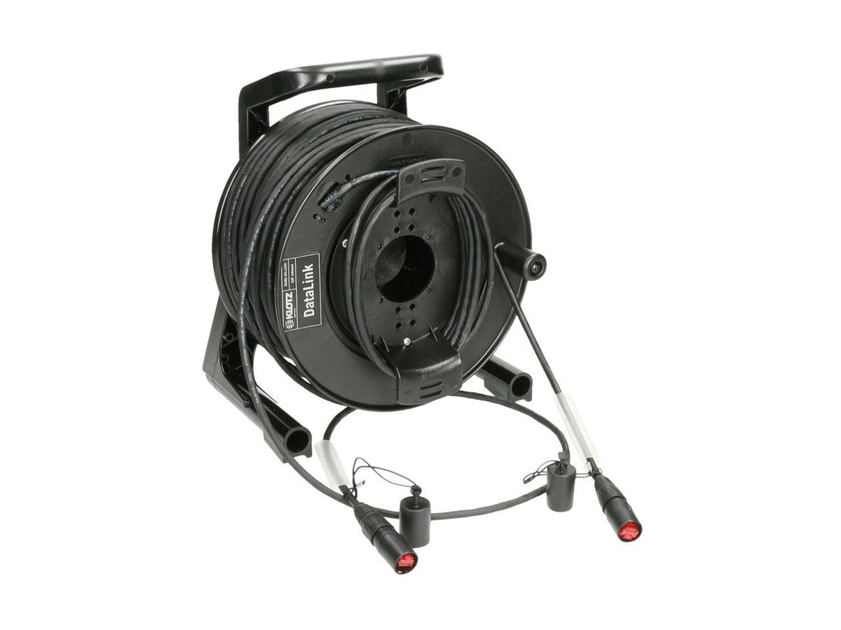 Klotz CP5EE1YW50 50M CAT5E PVC BLACK WITH 2 X EHTERCON REELS
