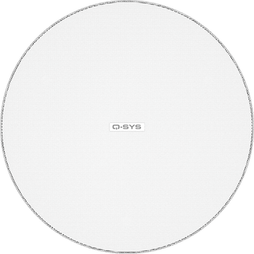 Q-SYS AD-C245C-WH wit rooster met smalle rand