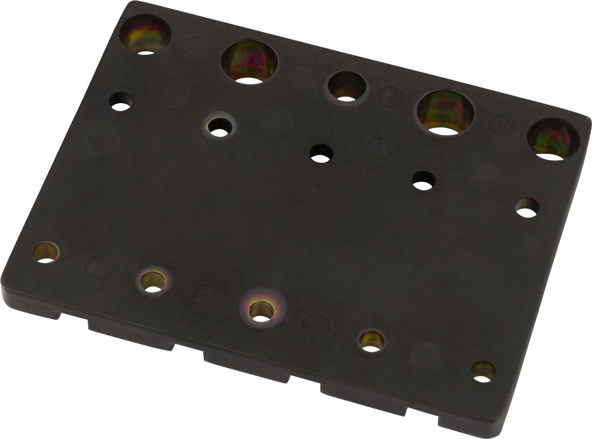 Fender HiMass 4-snarige basbrugassemblage met zinken zadels Zwart