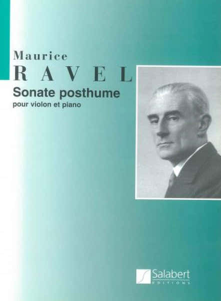 Salabert Ravel M. - Sonate Posthume - Violon et Piano
