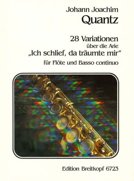 Edition Breitkopf Quz Johann Joachim - Achtundzwanzig Variationen - Flute Basso Continuo