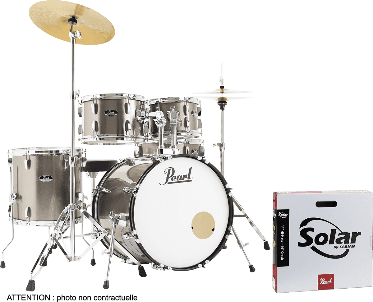 Pearl ROADSHOW FUSION 20 BRONZE METALLIC + SOLAR CYMBALS