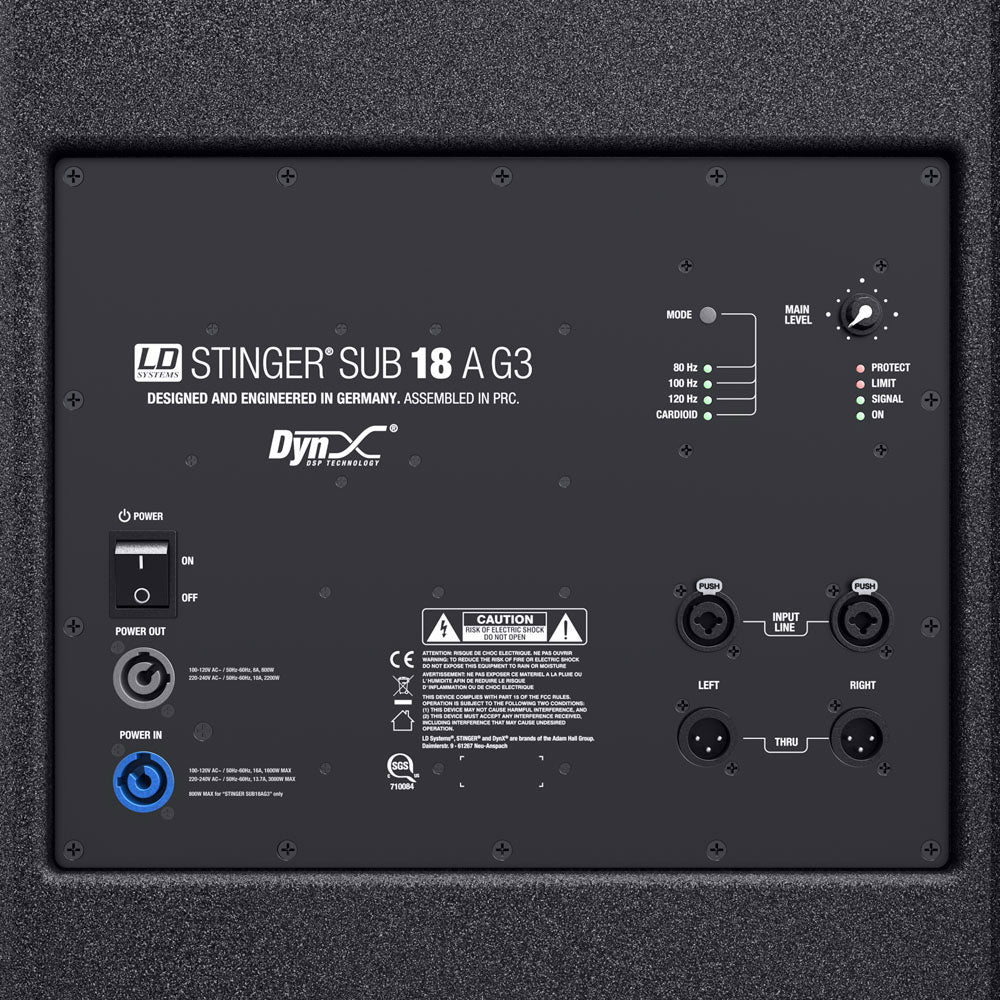 LDESUB18AG3 - Actieve 18-inch subwoofer