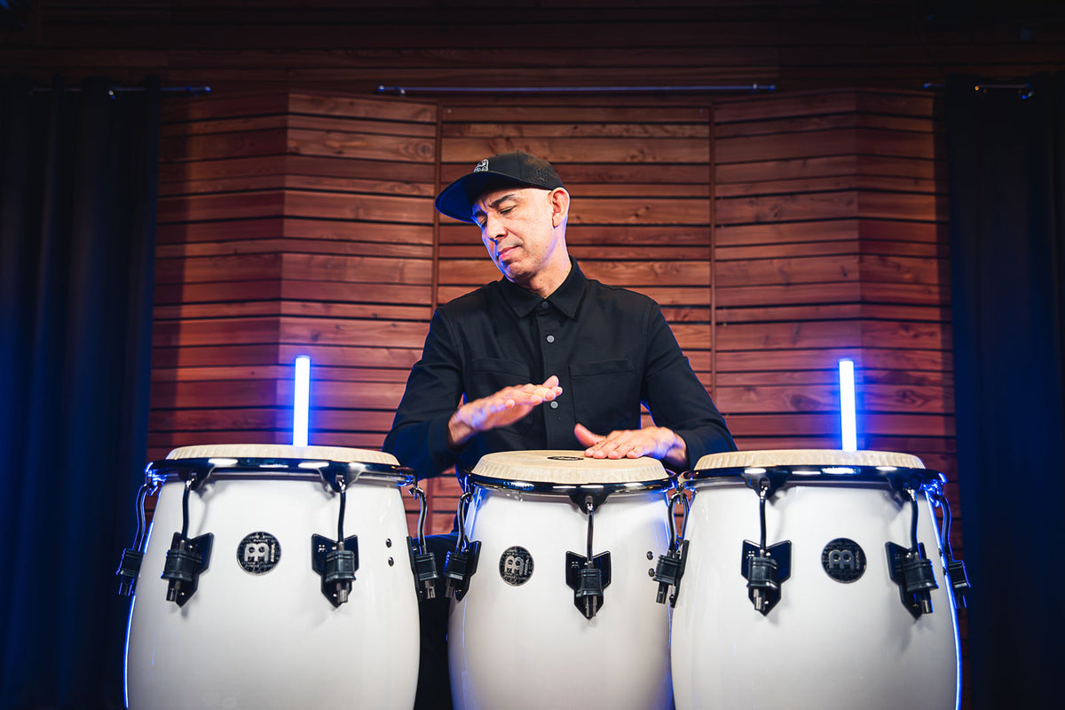 Artist Series Roberto Serrano Quinto 11"/REMO® Fiberskyn Heads - Pearl White