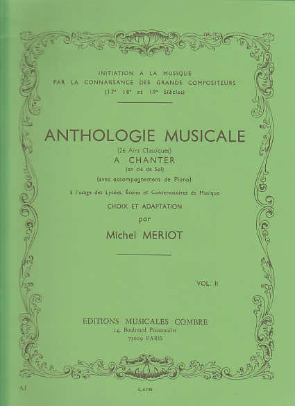 Combre Meriot Michel - Anthologie Musicale Vol.2