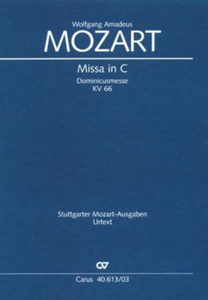 Carus Mozart W.a. - Missa C Major KV 66 - Reduction Piano