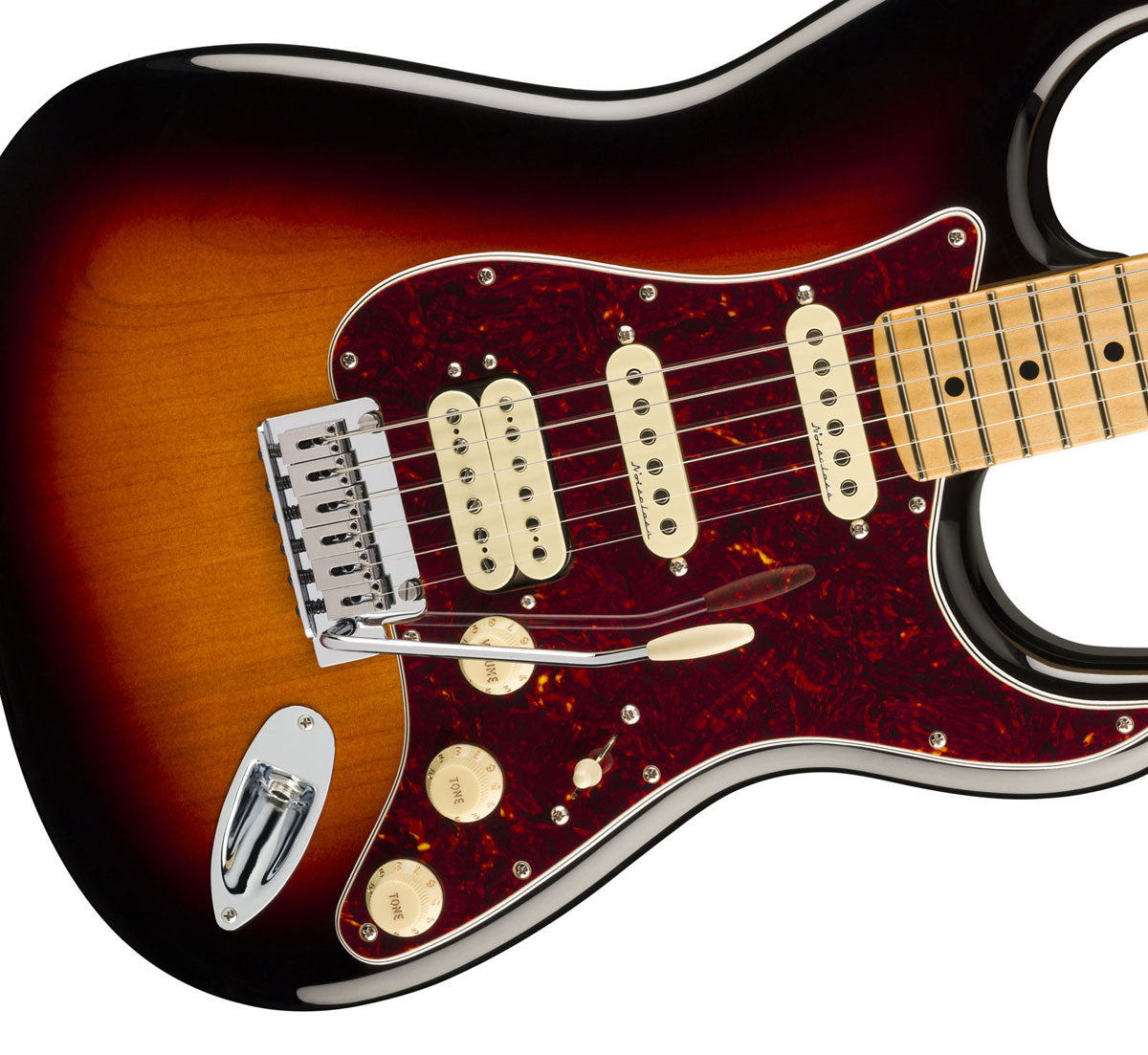 Stratocaster Player II Modified HSS MN Sunburst met 3 kleuren
