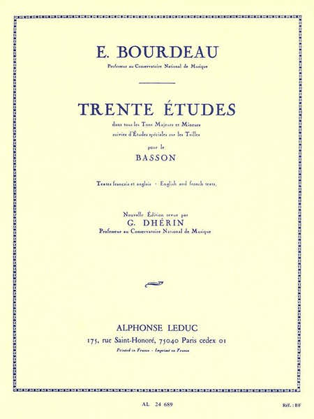 Leduc Bourdeau E. - 30 Etudes - Basson
