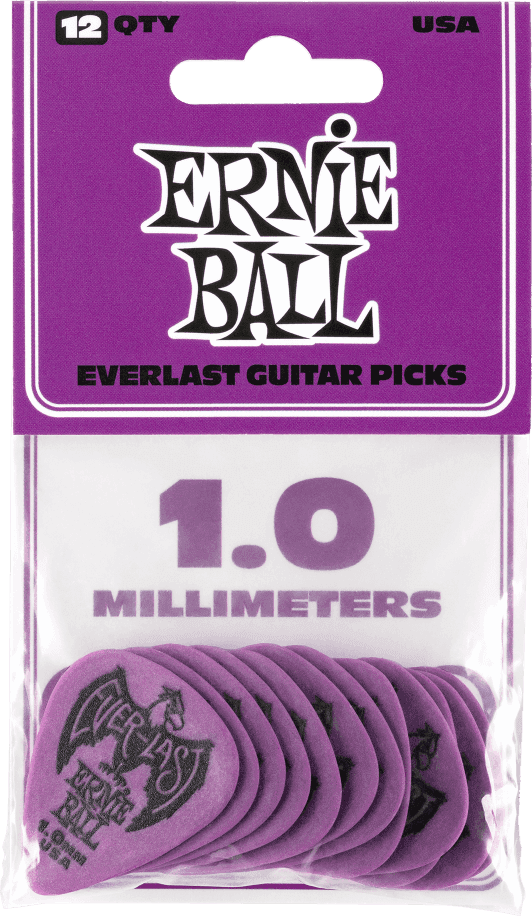 Plectrums Everlast Zakje van 12 Paars 1mm