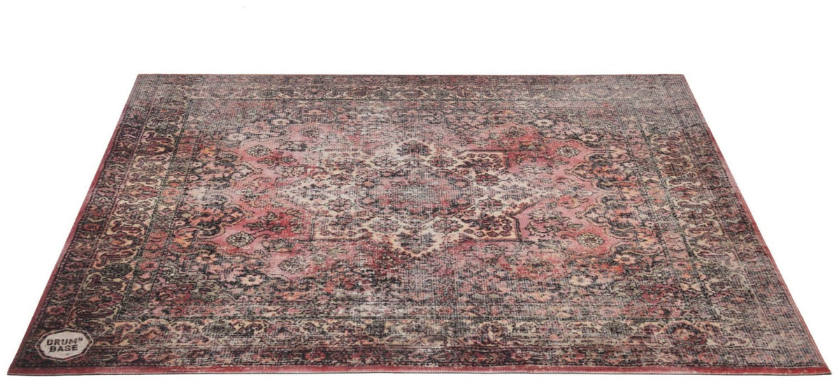 RWP185-ARD - Pro X-Heavy 7kg Road Worn Aged Red Persian Drum Mat - 1.85 x 1.60m