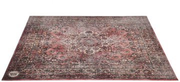 RWP185-ARD - Pro X-Heavy 7kg Road Worn Aged Red Persian Drum Mat - 1.85 x 1.60m