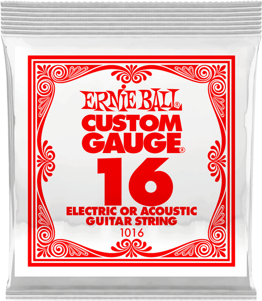 .016 PLAIN STEEL ELECTRIC OR ACOUSTIC GUITAR STINGS