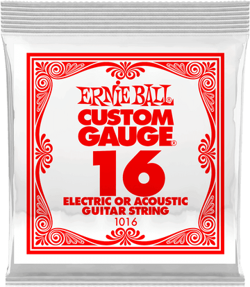 .016 PLAIN STEEL ELECTRIC OR ACOUSTIC GUITAR STINGS