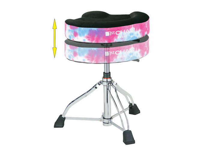 HT550TDMG DRUM THRONE 1ST CHAIR GLIDE RIDER COOL MINT GRAY SEAT