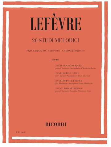 Lefèvre - 20 Etudes Melodiques - Clarinette