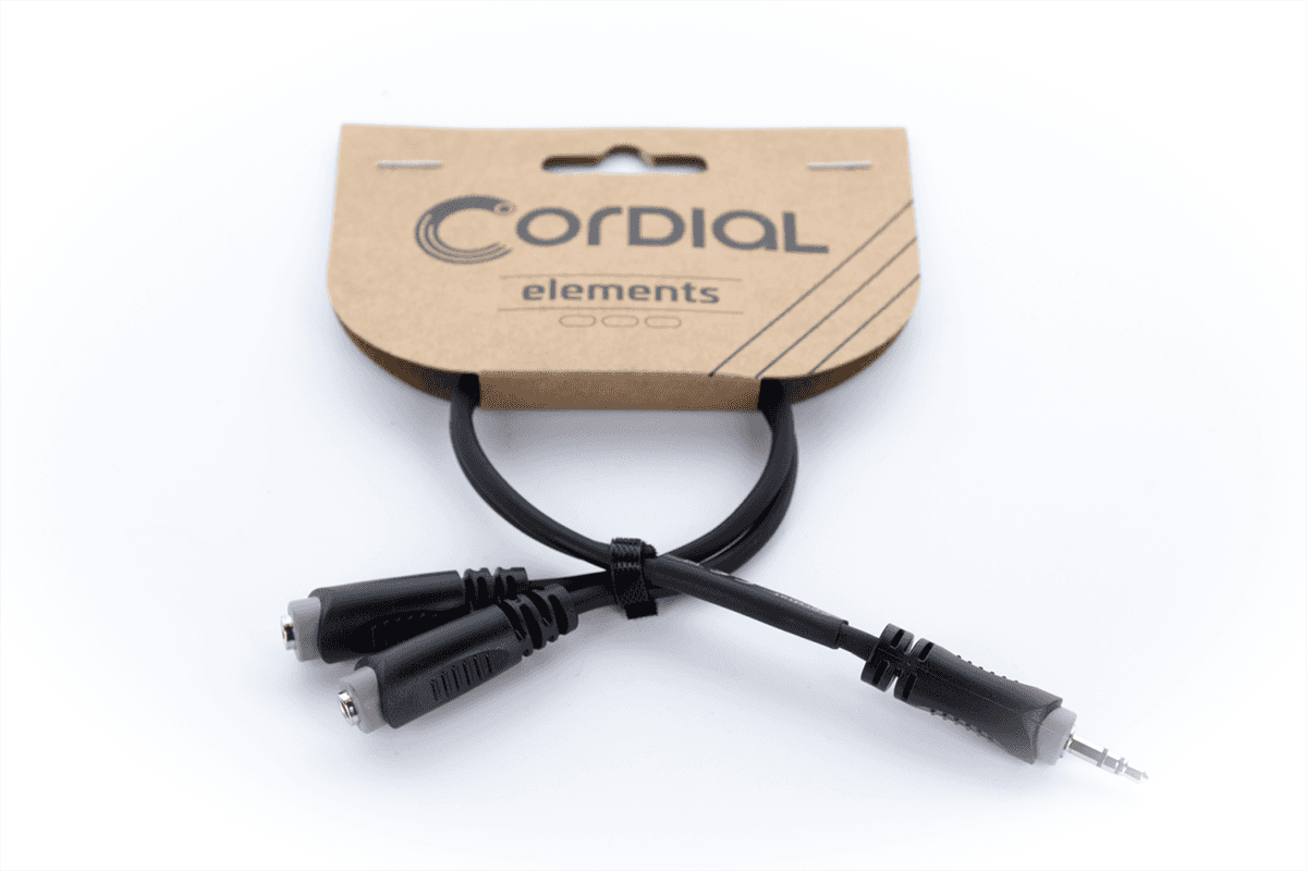 Y-Kabel Stereo-Mini-jack/2 Stereo-Mini-jackbussen 30 CM