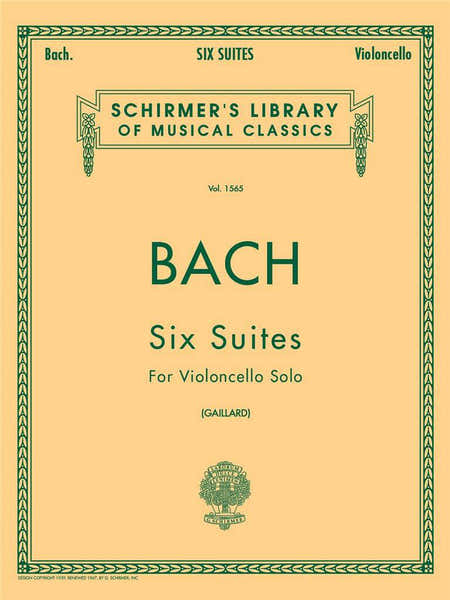 Schirmer Bach - 6 Suites BWV1007-1012