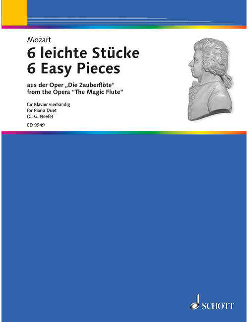 Mozart - 6 Pièces Faciles Extraites De " La Flûte Enchantée " - Piano (4 Hets)
