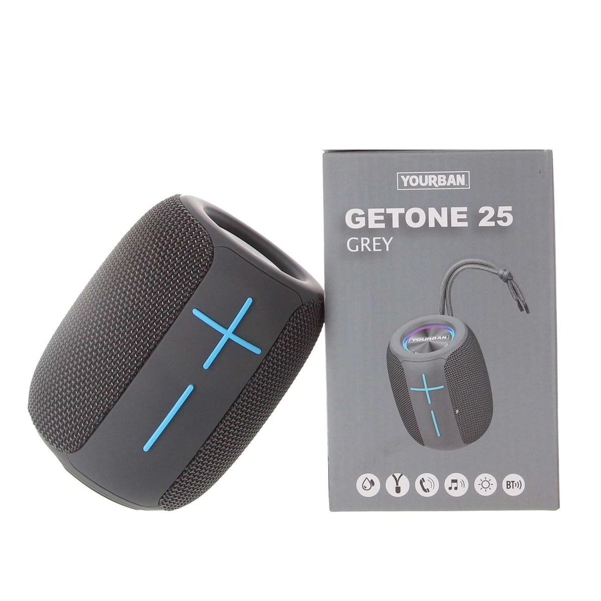 GETONE 25 GRIJS - COMPACTE BLUETOOTH NOMADISCHE LUIDSPREKER GRIJS