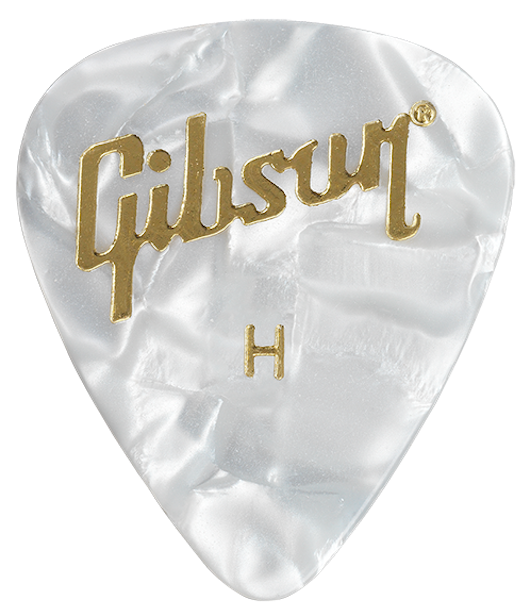 Plectrums Pearloid Wit 12 Pack Zwaar