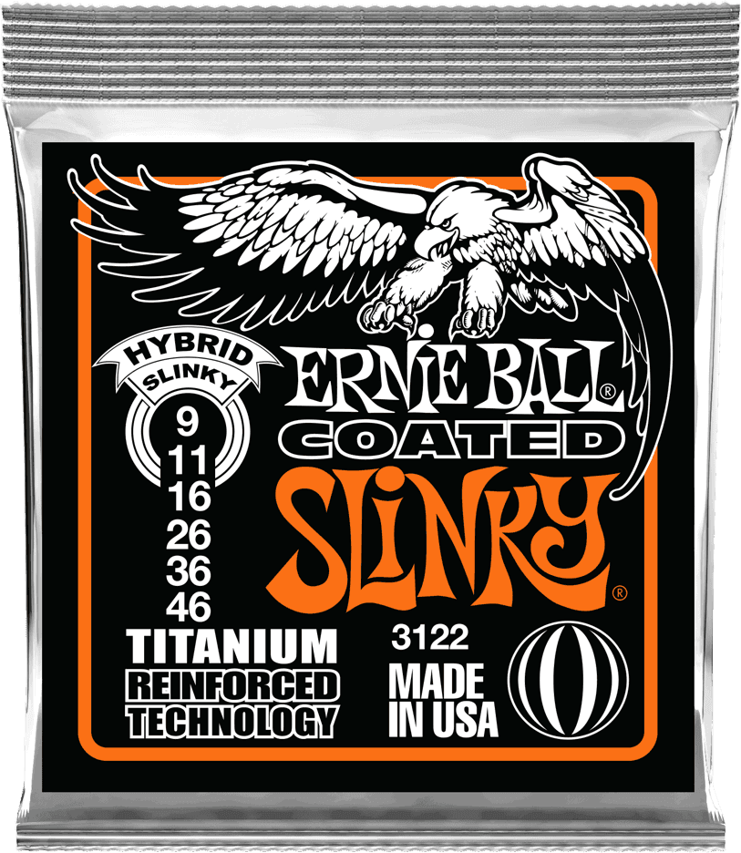 Ernie Ball 3122 Gecoate titanium-hybride Slinky 9-46