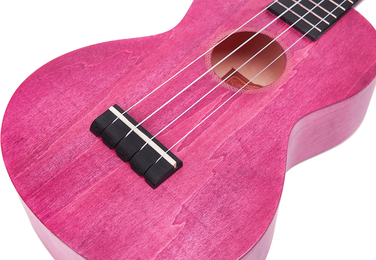 Ukulele Island Concert Cherry Red + Hoes
