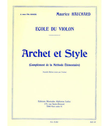 HAUCHARD MAURICE - ARCHET ET STYLE