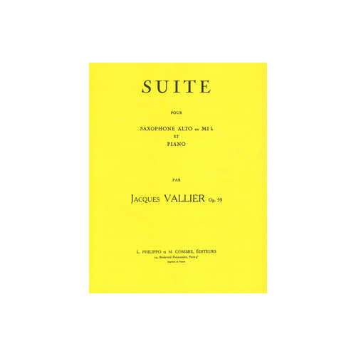 Combre Vallier - Suite Op.59 - Saxophone et Piano