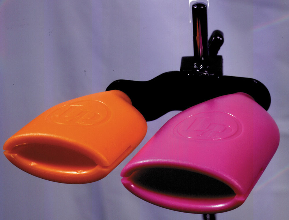Latin Percussion LP617 - AGOGO PLASTIC DOUBLE HIGH PITCH AND LOW PITCH (WITH MOUNT)