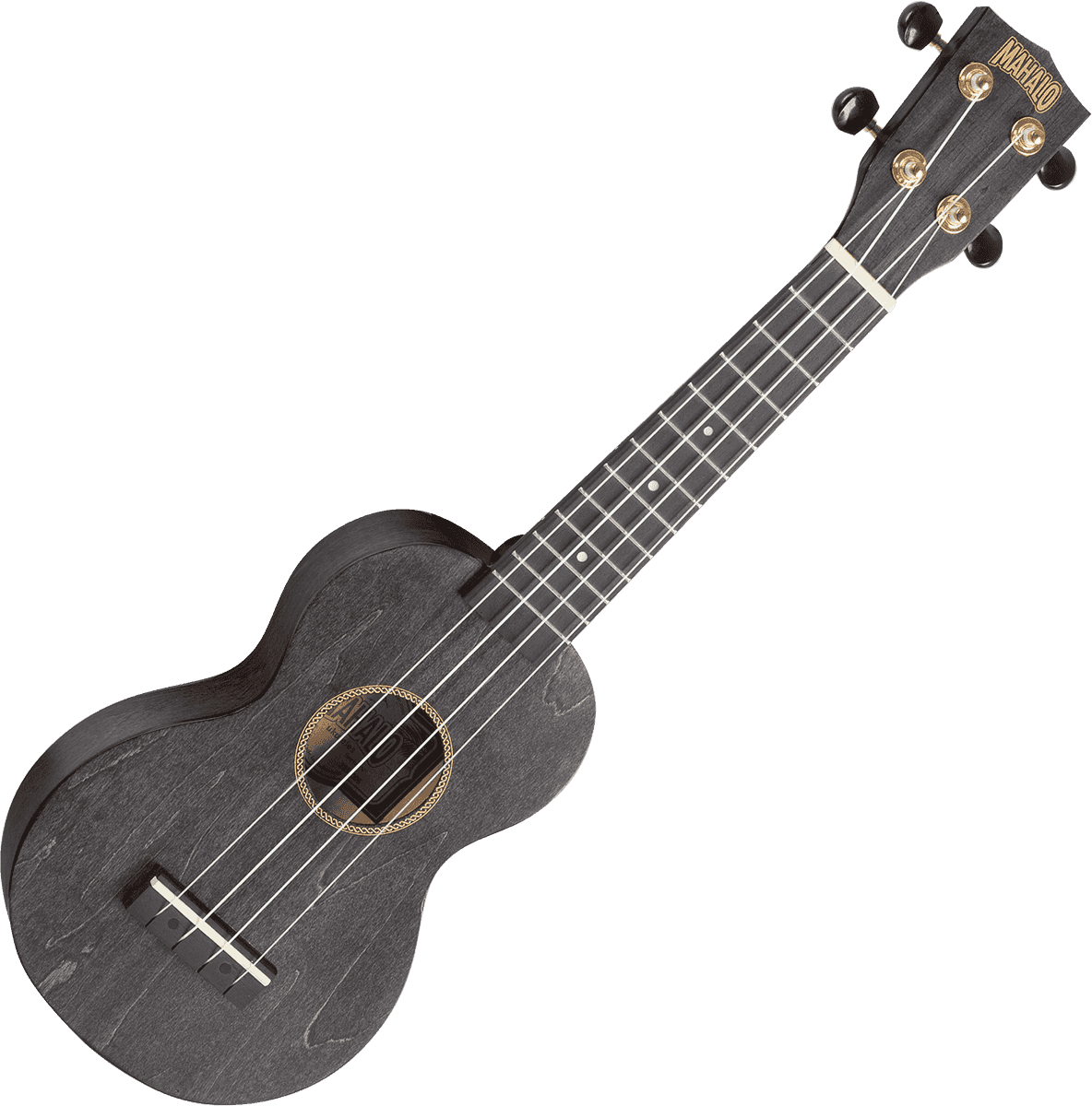 Ukelele Sopraan Slim Satijnzwart + Hoes