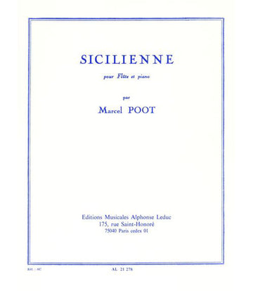 POOT MARCEL - SICILIENNE - FLUTE ET PIANO