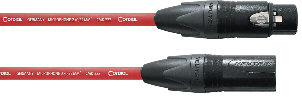 Cordial Microfoonkabel XLR 10 M Rood