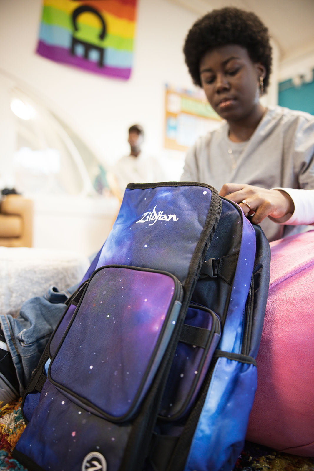 Studentenrugzak Purple Galaxy