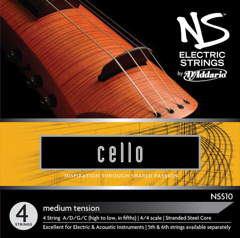 D'ADDARIO SET OF STRINGS FOR CELLO NS ELECTRIC NECK 4/4 TENSION MEDIUM