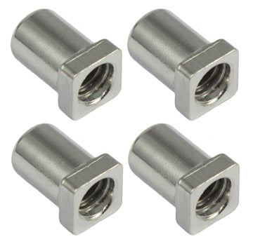 SN-SQ-12B - Schoorsteen 12mm Vierkante Kop - Messing (X4)