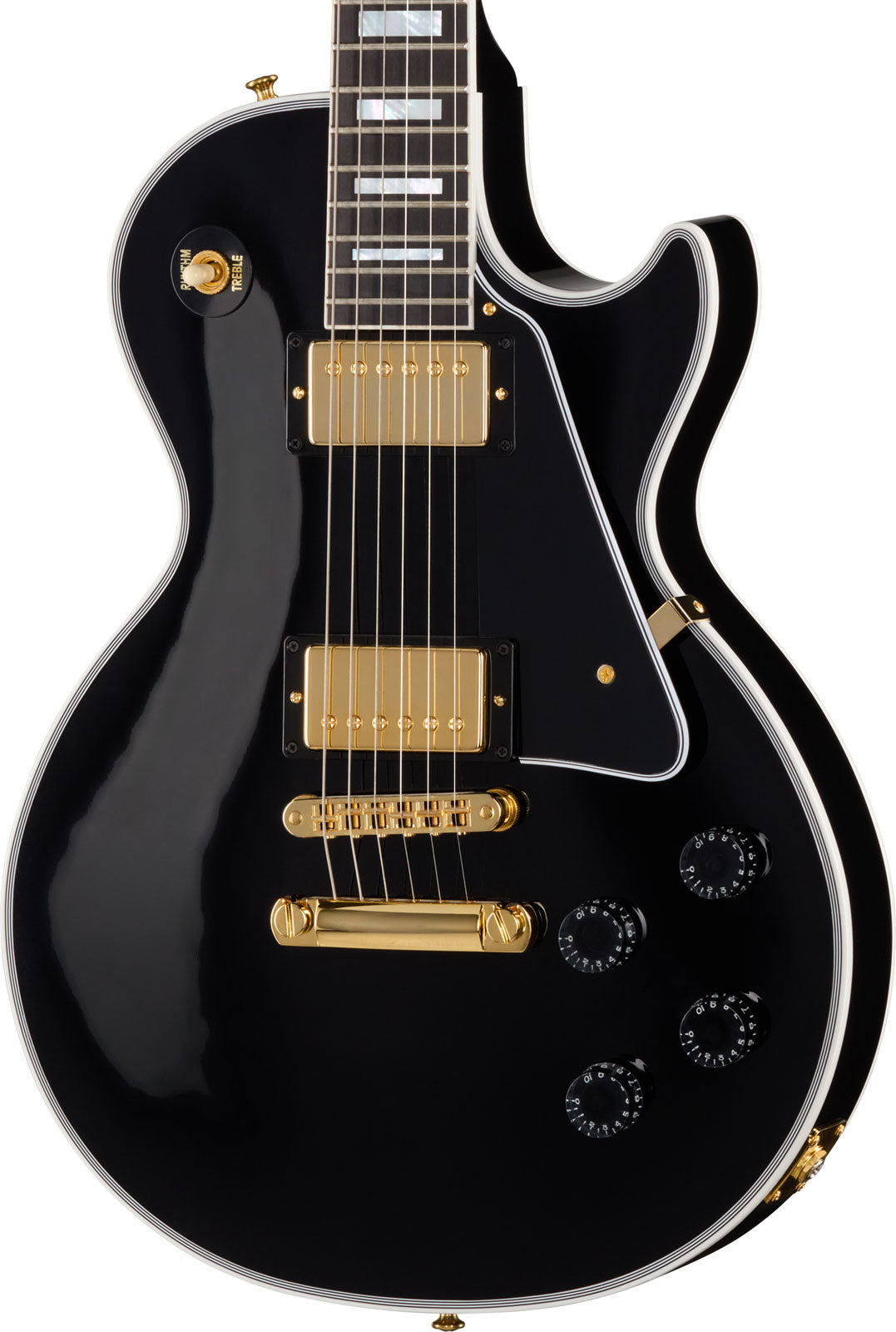 Les Paul Custom Lange mensuur Ebbenhout Modern