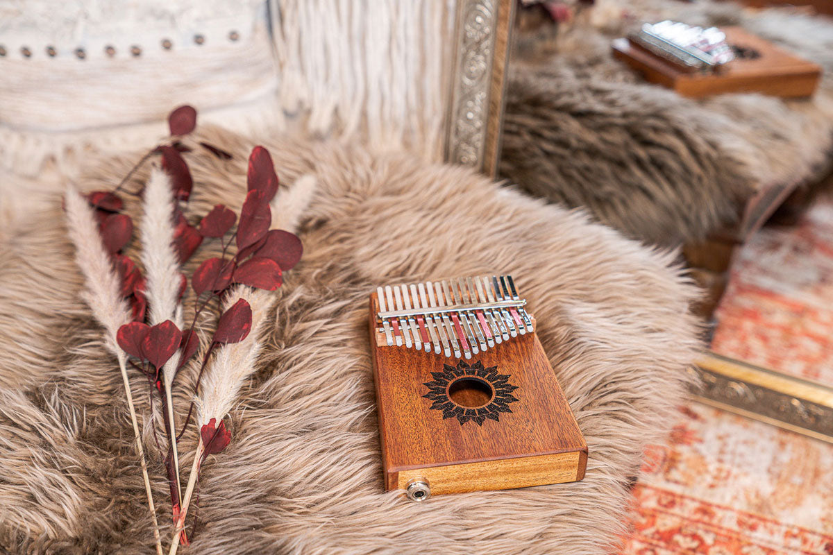 MEINL SONIC ENERGY SOUNDHOLE PICKUP KALIMBA 17 NOTES MAHOGANY