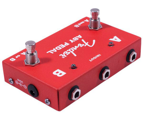 ABY-pedaal met 2 schakelaars, rood