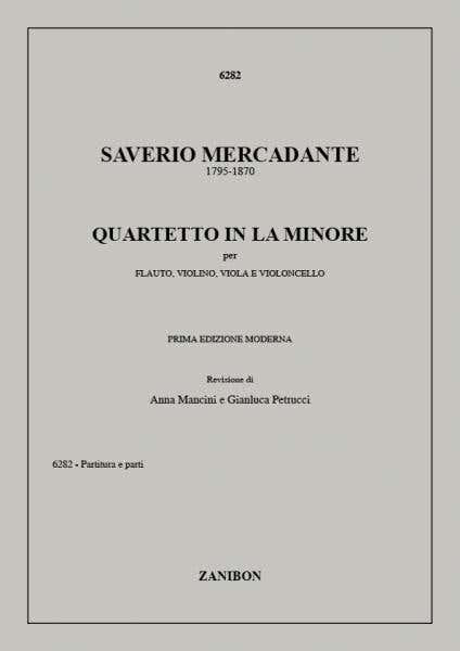 MERCADANTE S. - QUARTETTO IN LA MINORE - FLUTE, VIOLON, ALTO ET VIOLONCELLE