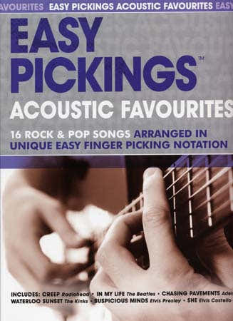 Eenvoudige akoestische favorieten voor picking 16 rock- en popsongs - Gitaar