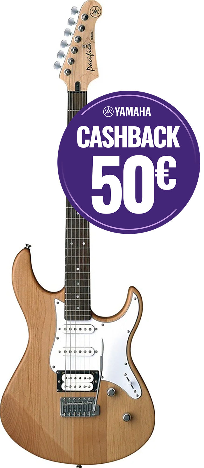 Yamaha Pacifica Pa112V Geel naturel satijn