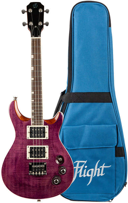 Vanguard Tenor Electric Ukulele - Trans Purple -