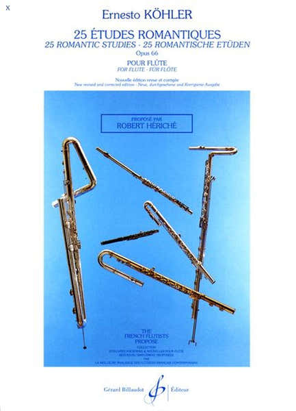 Billaudot Kohler Ernesto - 25 Etudes Romantiques Op.66 - Flute