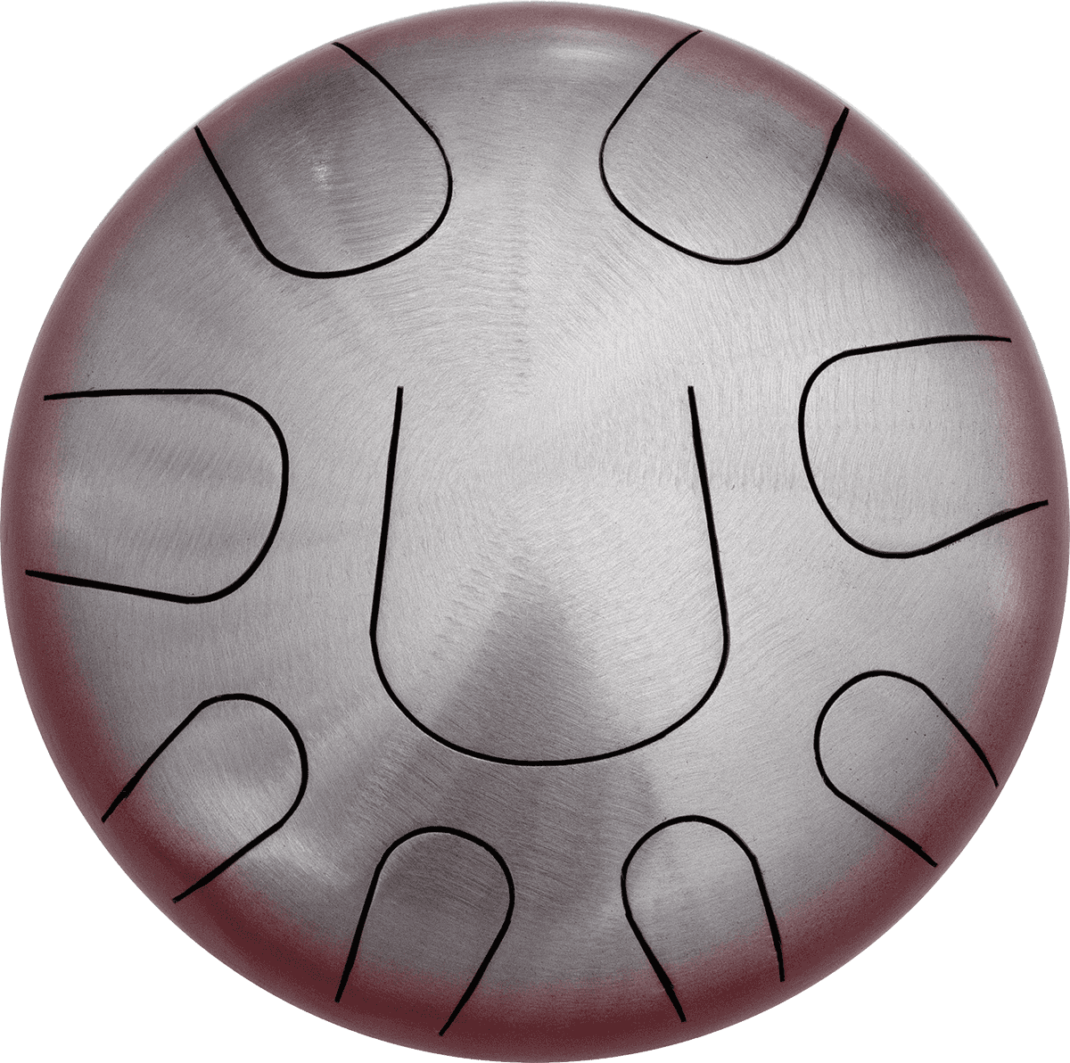 PMTD9CPT-691 TONGUE DRUM 9 NOTES C PENTATONIC BURGUNDY