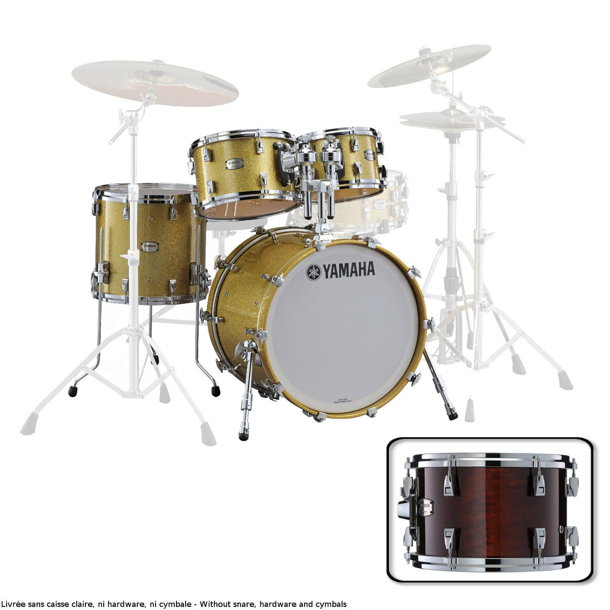 Yamaha Absolute Hybrid Esdoorn Fusion Fusion 20 Klassieke Walnoot