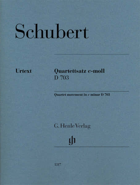 Henle Verlag Schubert F. - Mouvement Pour Quatuor A Cordes En Ut Mineur D 703